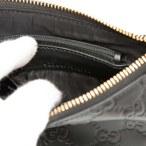 GUCCI Authentic Black Leather Shoulder Bag - Picture 6 of 6